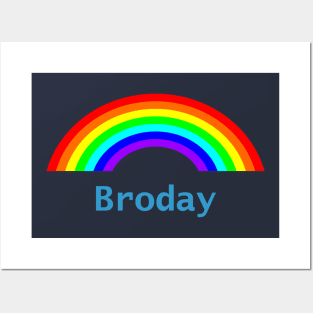 Funny Fathers Day Broday Rainbow Posters and Art